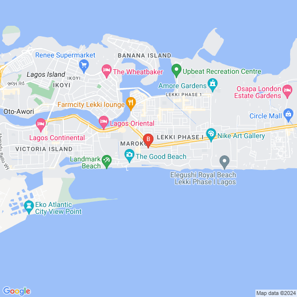 AIMS Education Lagos location map: 2nd Floor, Hive Mall, 117 T. F. Kuboye Rd, Maroko, Lagos, Lagos