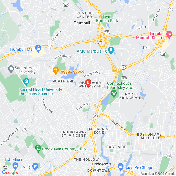 Skyrocket Bookkeeping location map: Pitt Street, Bridgeport, CT